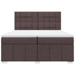 vidaXL Sommier à lattes de lit avec matelas Marron foncé 200x200 cm