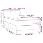 vidaXL Sommier à lattes de lit avec matelas Taupe 80x200 cm Tissu