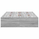 vidaXL Cadre de lit avec rangement Gris Sonoma 120 x 200 cm