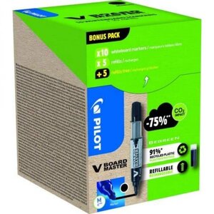 PILOT Marqueur V BOARD MASTER  pointe ogive  BONUS PACK noir