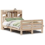vidaXL Lit bibliothèque sans matelas 135x190 cm bois de pin massif
