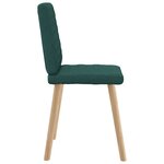 vidaXL Chaises à manger lot de 6 vert foncé tissu