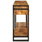 vidaXL Tables console avec tiroir 2 Pièces Marron Bois de Mangue Massif