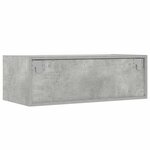 vidaXL Meuble TV avec lumières LED gris béton 75x35 5x25 cm