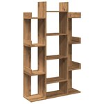 vidaXL Bibliothèque chêne artisanal 86x25 5x140 cm bois d'ingénierie