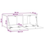 vidaXL Meuble TV mural 98 x 41 x 30 cm Blanc brillant