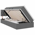 vidaXL Lit avec rangement et matelas Gris foncé 90 x 190 cm Velours
