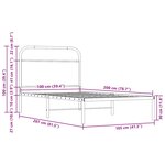 vidaXL Cadre de lit sans matelas 100x200 cm chêne sonoma