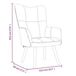 vidaXL Chaise de relaxation avec repose-pied Vert foncé Velours