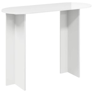 vidaXL Table console avec stockage Blanc brillant 100 x 39 5 x 75 cm