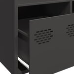 vidaXL Buffet haut noir 68x39x103 5 cm acier