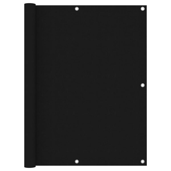 vidaXL Écran de balcon Noir 120x600 cm Tissu Oxford