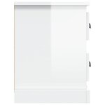 vidaXL Meuble TV blanc brillant 102x35 5x47 5 cm bois d'ingénierie