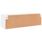 vidaXL Meuble TV mural blanc 100x30x30 cm bois d'ingénierie