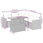 vidaXL Salon de jardin avec coussins 6 Pièces beige résine tressée