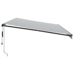 vidaXL Auvent rétractable automatique anthracite et blanc 600x350 cm