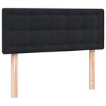 vidaXL Sommier à lattes de lit avec matelas noir 120x210 cm velours