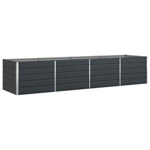 vidaXL Jardinière Anthracite 195 x 100 x 45 cm Acier galvanisé