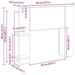 vidaXL Cabinet de Tête de Lit avec stockage Noir Bois d'ingénierie