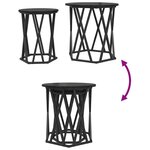 Tables d'appoint vidaXL 2 Pièces en bois noir stratifié