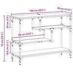 vidaXL Table console Bois ancien 100 x 30 x 75 cm Bois d'ingénierie