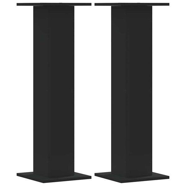 vidaXL Supports pour plantes 2 Pièces noir 30x30x95 cm bois d'ingénierie