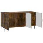 vidaXL Meuble TV Chêne fumé 99 x 34 5 x 50 cm Bois d'ingénierie