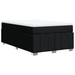 vidaXL Sommier à lattes de lit avec matelas Noir 120x200 cm Tissu