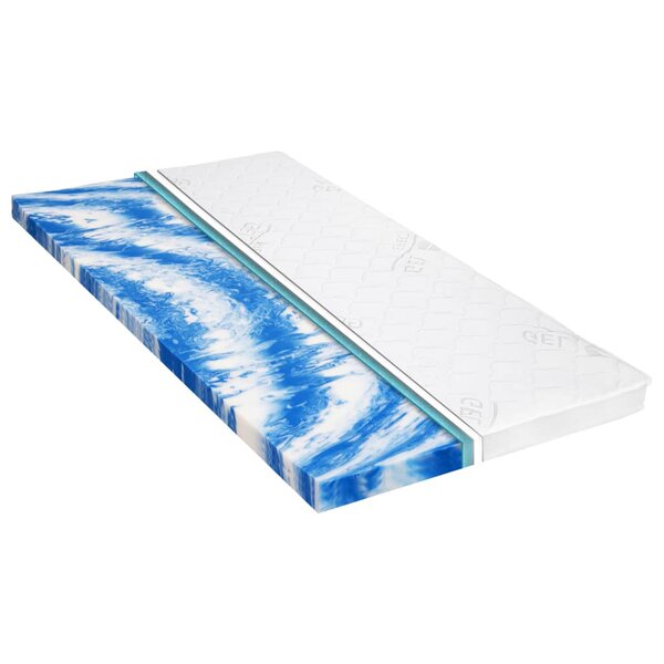 vidaXL Sur-matelas 90 x 200 cm Mousse de gel 7 cm