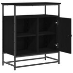 vidaXL Buffet Chêne noir 69 x 35 x 80 cm Bois d'ingénierie