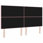 vidaXL Tête de lit LED avec des lumières à LED Rose 180 cm Polyester