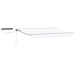 vidaXL Auvent rétractable électrique Blanc 3 5 x 2 5 m