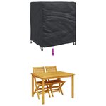 vidaXL Housse pour mobilier d'extérieur Noir 116 x 100 x 120 cm 210D