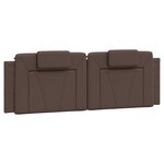 vidaXL Coussin de tête de lit Viana marron 160 cm similicuir