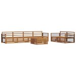 vidaXL Ensemble de canapés d'extérieur 7 pc Naturel