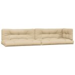 vidaXL Salon palette de jardin avec coussins 3Pièces bois d'acacia massif