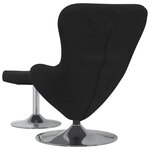 Fauteuil œuf vidaXL avec repose-pieds en velours noir