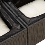 vidaXL Salon de jardin 7 Pièces avec coussins noir résine tressée