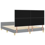 Cadre de lit vidaXL Gris clair 180x200 cm Tissu