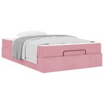 vidaXL Cadre de lit avec matelas Rose 120 x 190 cm Velours