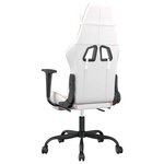 vidaXL Chaise de jeu de massage avec repose-pied Blanc rose Similicuir