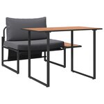 vidaXL Ensemble de salle à manger pour jardin 2 Pièces Anthracite Acier