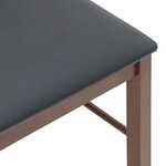 vidaXL Chaises à manger coussins 2 Pièces marron bois massif caoutchouc