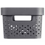 Curver boîtes de rangement 4 pièces avec couvercle 11l+17l anthracite