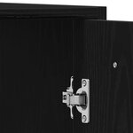 vidaXL Armoire de salle de bain avec miroir chêne noir