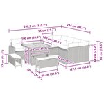 vidaXL Ensemble de canapé de jardin Manuel 12 Pièces beige et gris clair