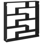 vidaXL Étagère cube murale 7 compartiments noir bois d'ingénierie