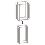 vidaXL Portant de bois chauffage blanc 44x28x90 cm