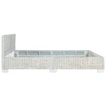 vidaXL Cadre de lit sans matelas Gris Rotin naturel 180x200 cm
