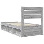 vidaXL Cadre de lit Gris Sonoma 100 x 200 cm Pin massif